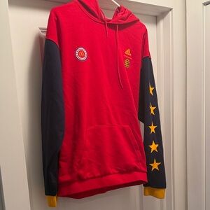 McDonald’s All American Games Adidas Red and Black Hoodie with Yellow Stars